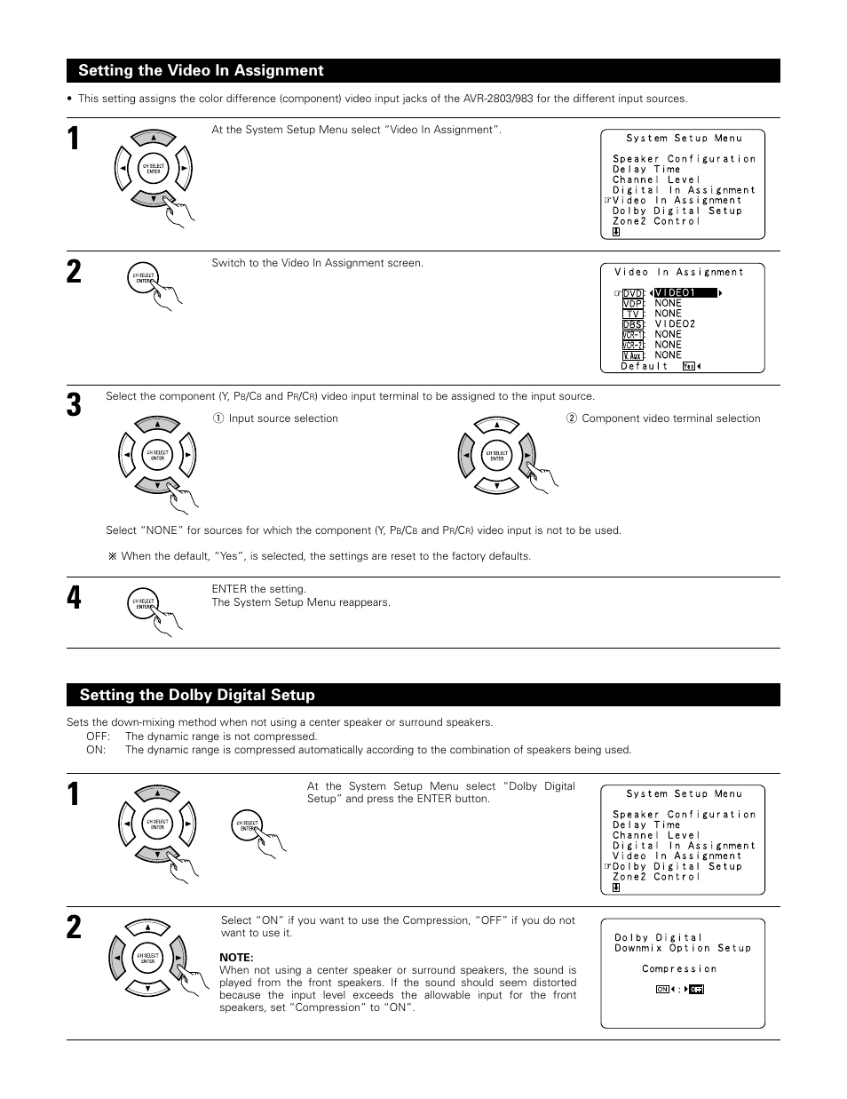 Denon AVR-983 User Manual | Page 24 / 76