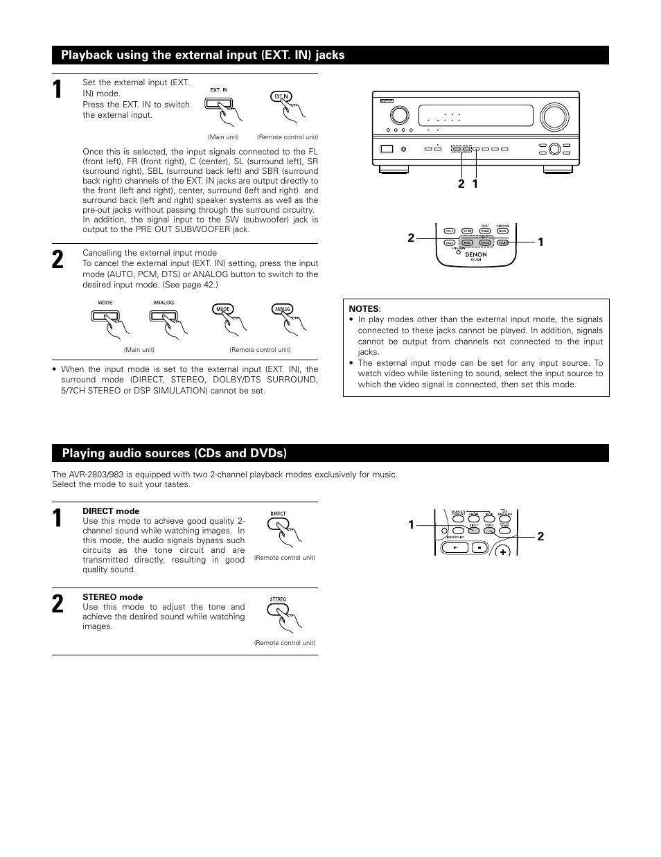 Denon AVR-983 User Manual | Page 44 / 76