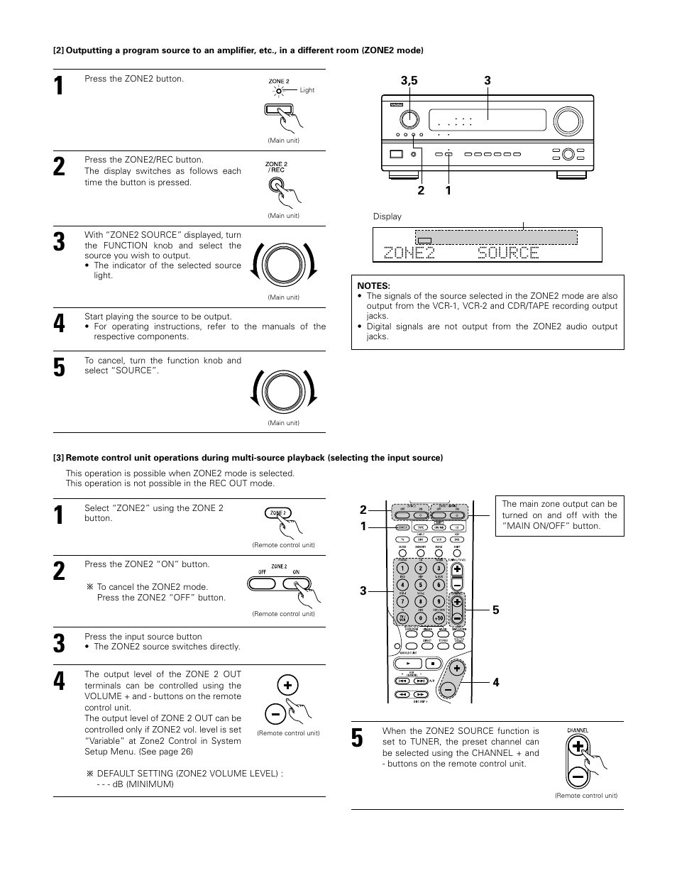 Zone2 source | Denon AVR-983 User Manual | Page 47 / 76