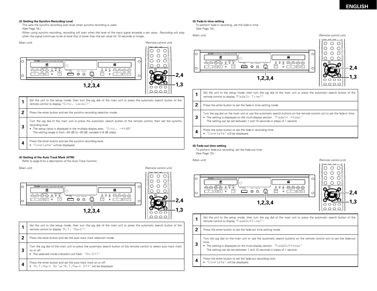 English | Denon DN-C550R User Manual | Page 11 / 35