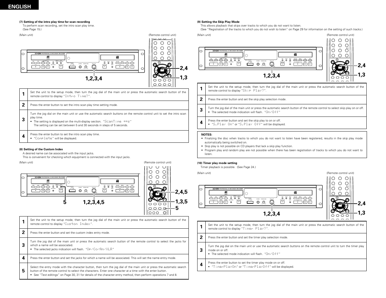 English | Denon DN-C550R User Manual | Page 12 / 35