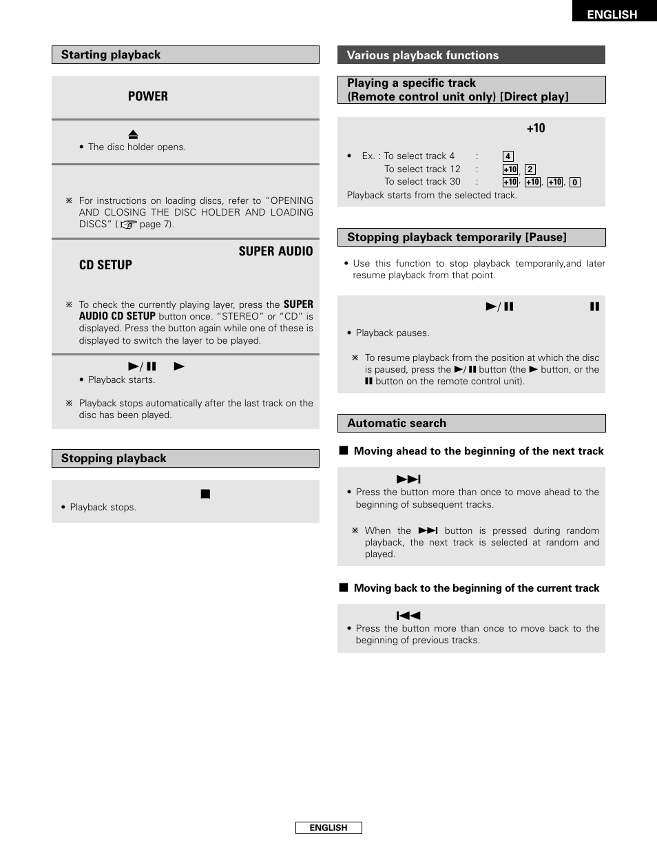 Denon DCD-2000AE User Manual | Page 13 / 90