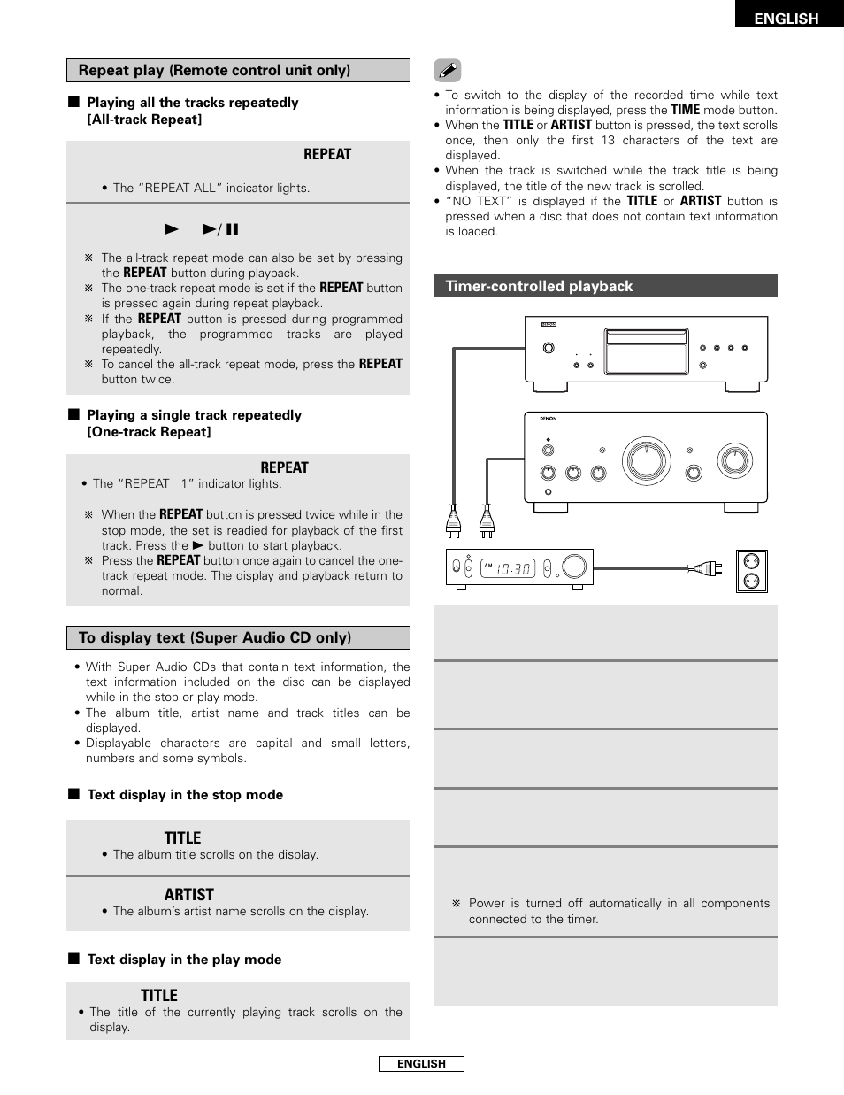 Denon DCD-2000AE User Manual | Page 15 / 90