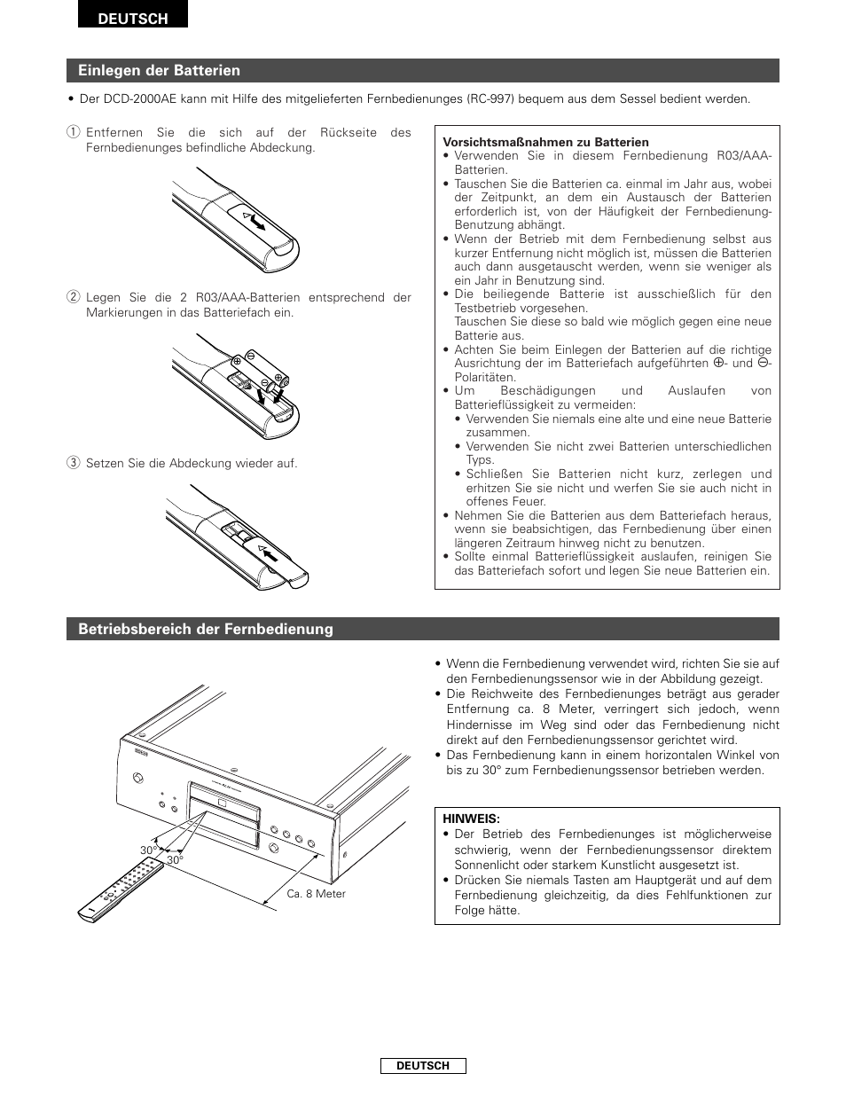 Denon DCD-2000AE User Manual | Page 20 / 90