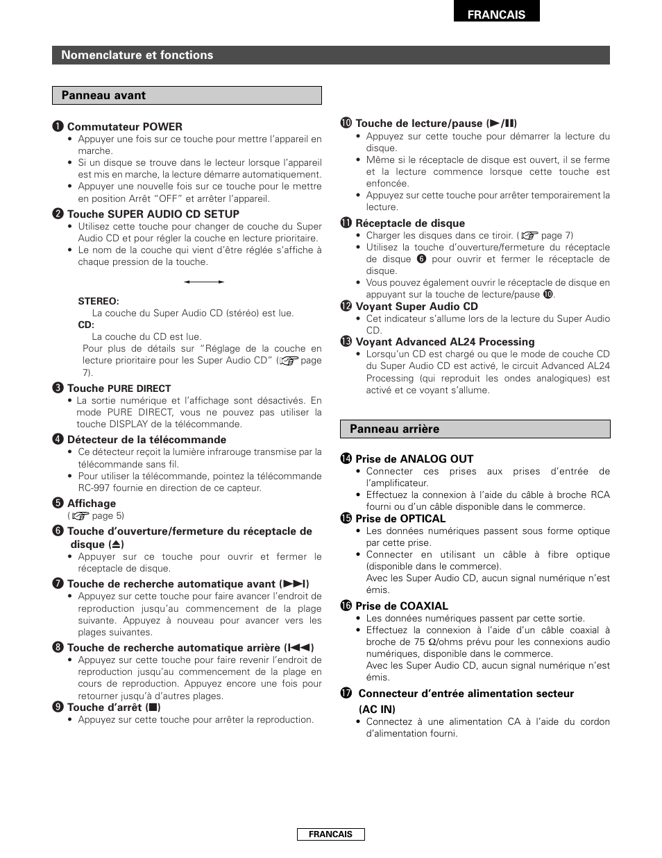 Denon DCD-2000AE User Manual | Page 33 / 90