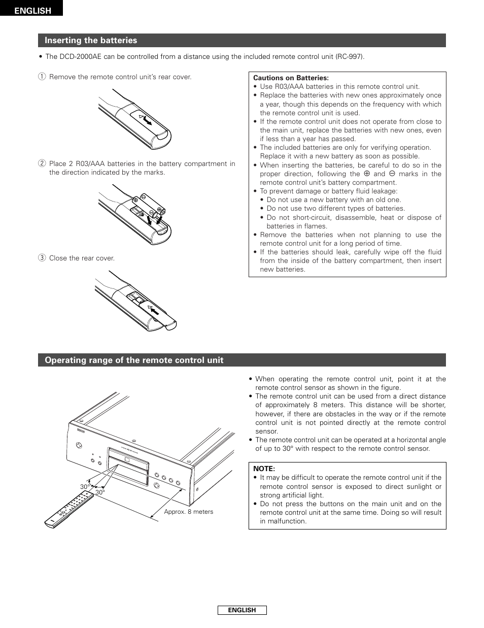 Denon DCD-2000AE User Manual | Page 8 / 90