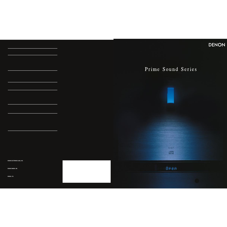 Denon D-107 User Manual | 4 pages