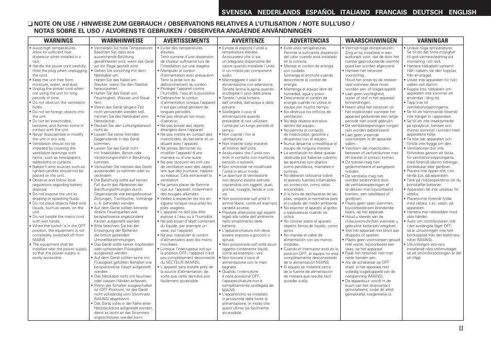 Denon TU-1510AE User Manual | Page 3 / 20