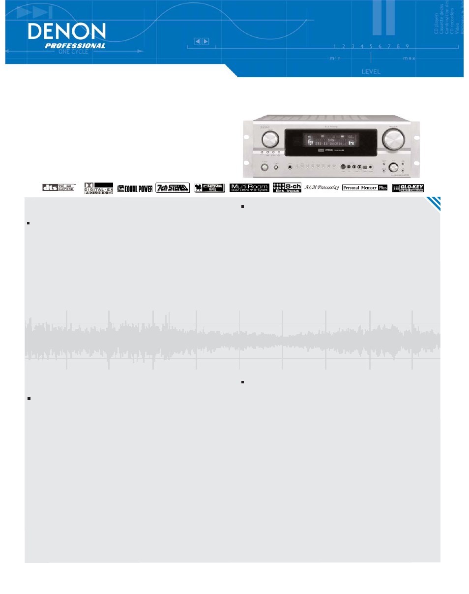 Denon AVR-985SP User Manual | 2 pages