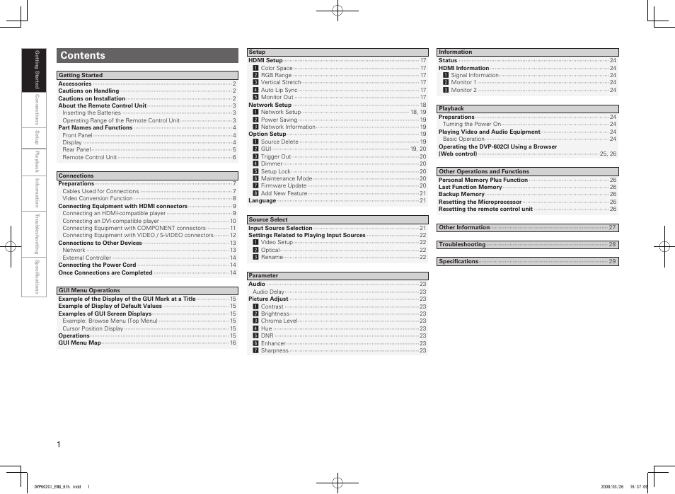 Denon DVP-602CI User Manual | Page 4 / 33