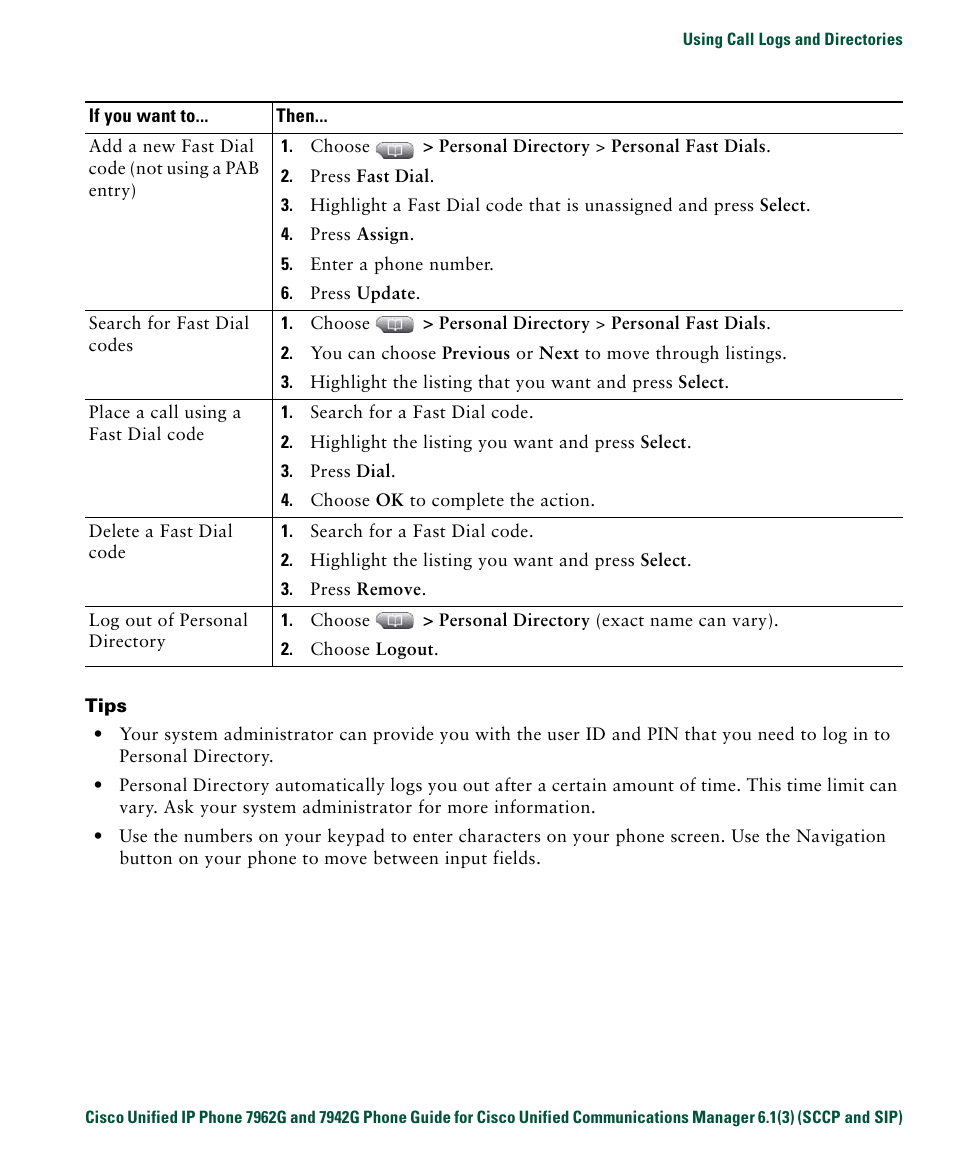 Cisco IP Phone 7942G User Manual | Page 65 / 98