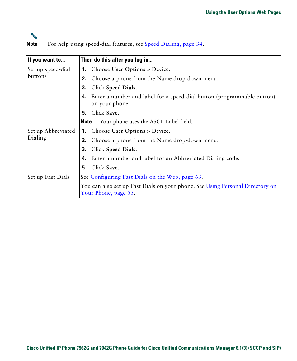 Cisco IP Phone 7942G User Manual | Page 73 / 98