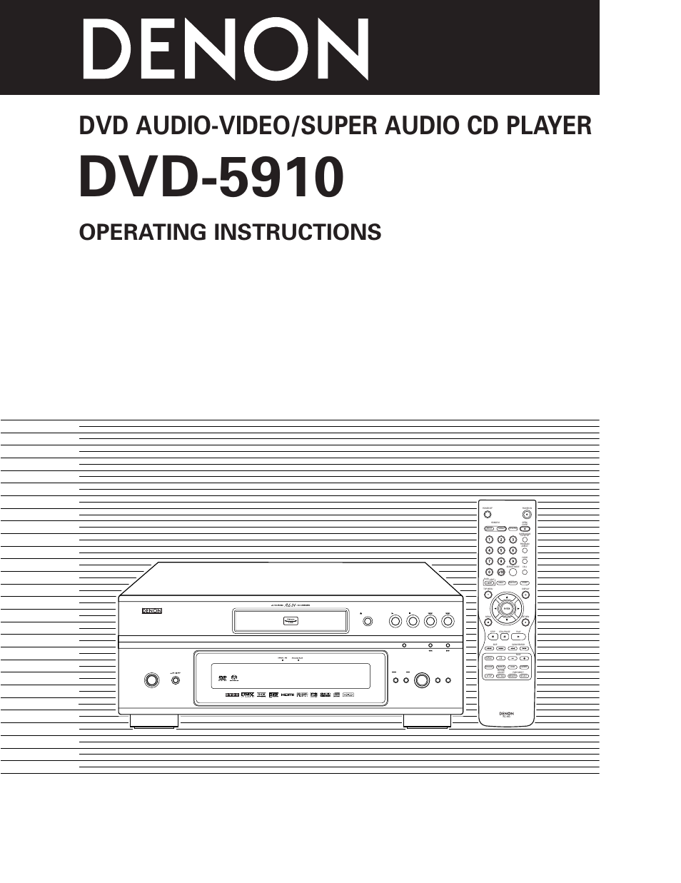 Denon DVD-5910 User Manual | 86 pages