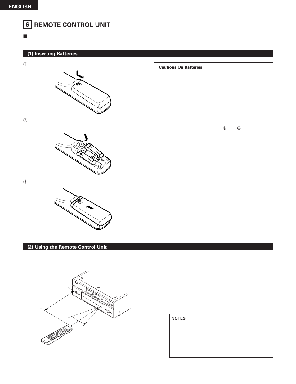 6 remote control unit | Denon DVD-5910 User Manual | Page 24 / 86