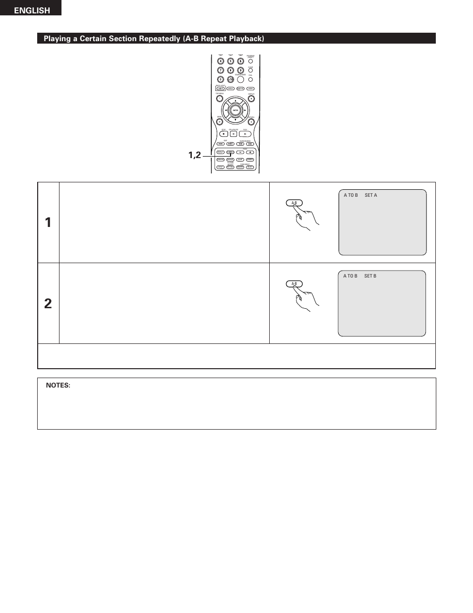 English, Remote control unit | Denon DVD-5910 User Manual | Page 66 / 86