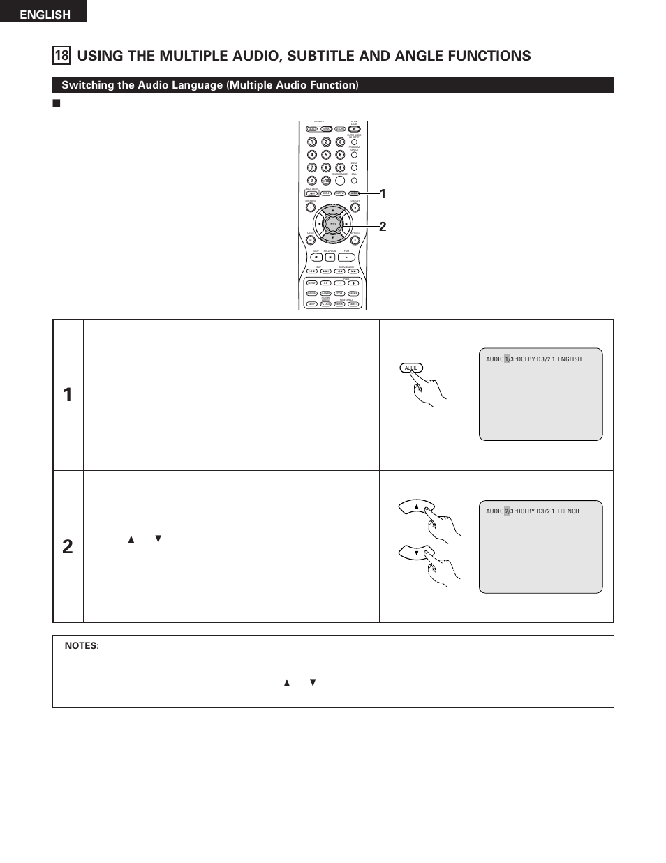 English, Remote control unit | Denon DVD-5910 User Manual | Page 70 / 86