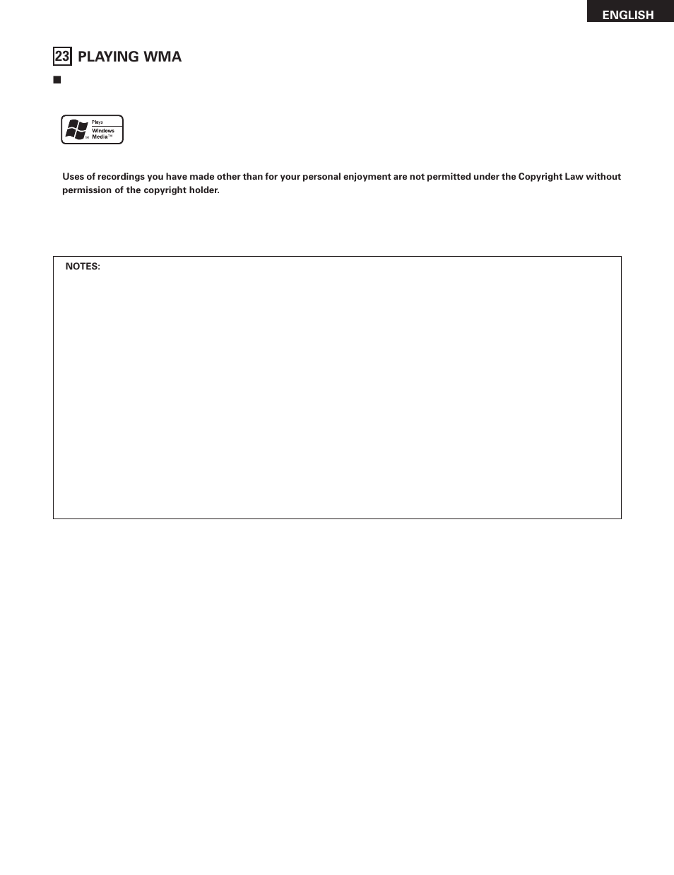 23 playing wma | Denon DVD-5910 User Manual | Page 79 / 86