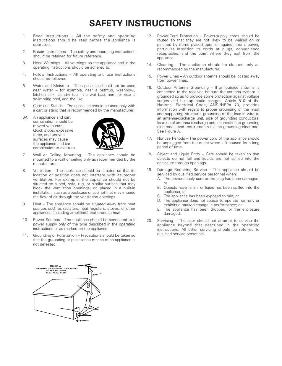 Safety instructions | Denon AVR-5800 User Manual | Page 3 / 67