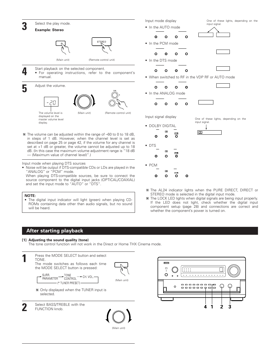 After starting playback | Denon AVR-5800 User Manual | Page 34 / 67