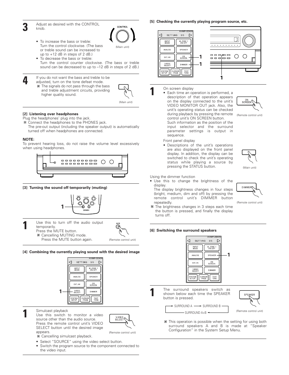 Denon AVR-5800 User Manual | Page 35 / 67