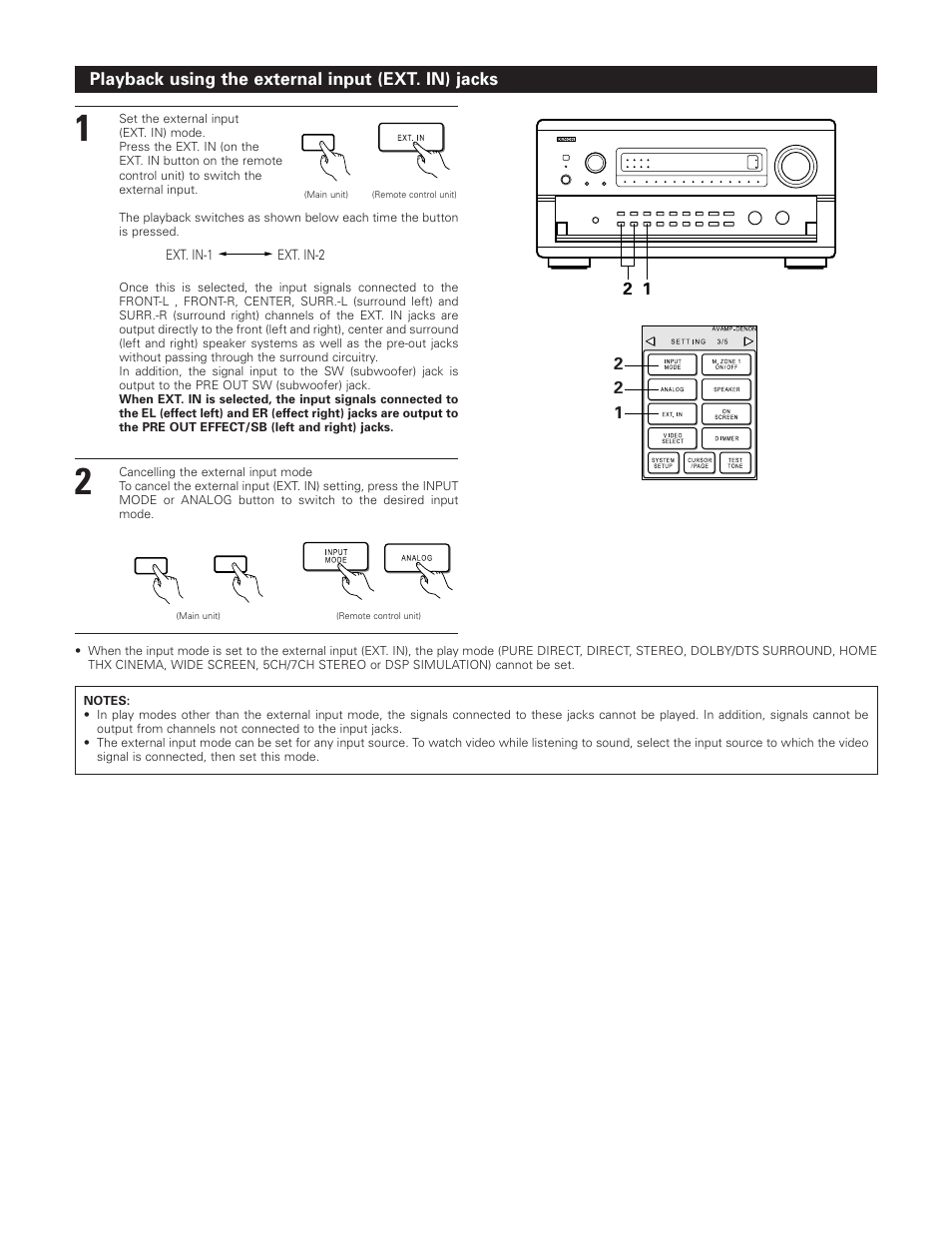 Denon AVR-5800 User Manual | Page 38 / 67