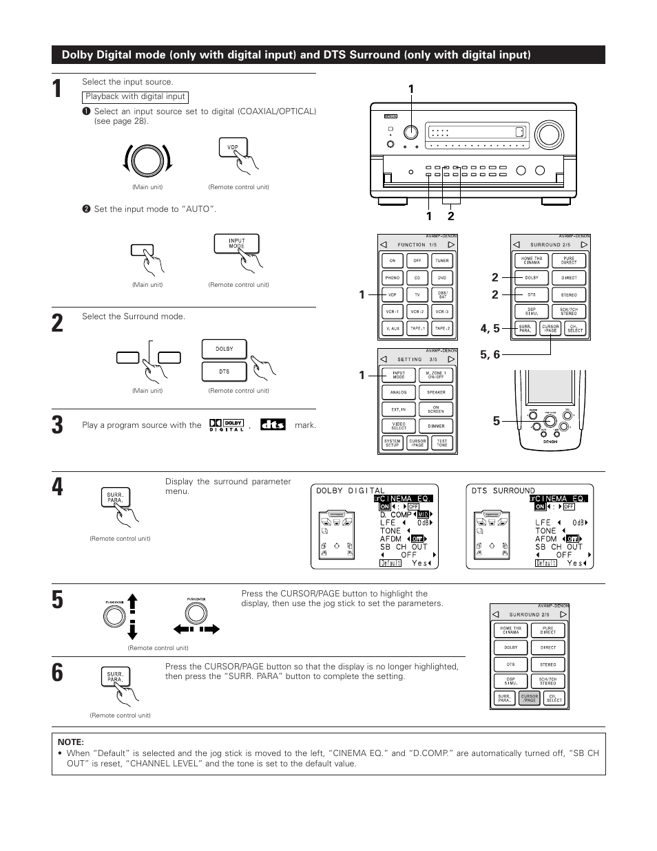 Denon AVR-5800 User Manual | Page 46 / 67