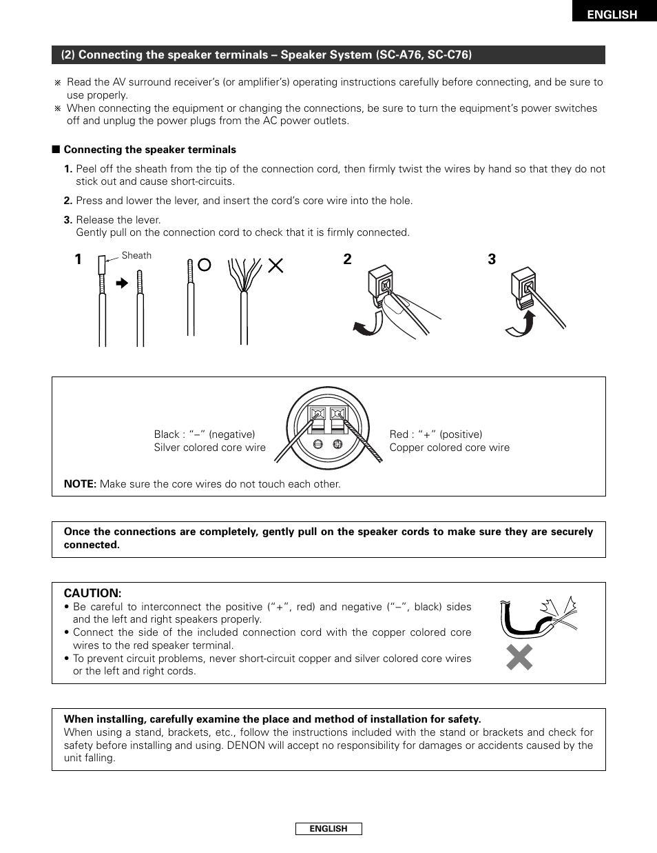 Denon SYS-76HT User Manual | Page 13 / 79