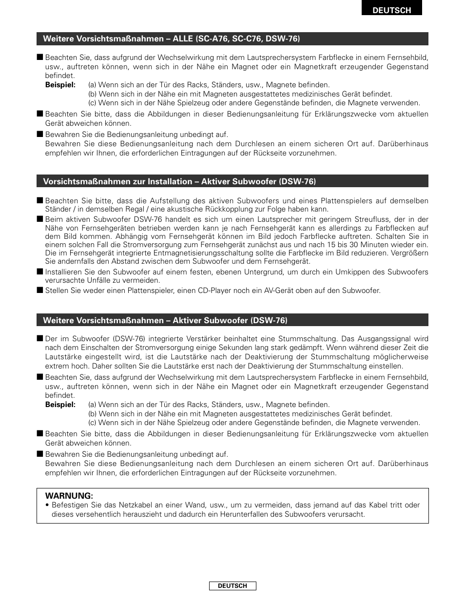 Denon SYS-76HT User Manual | Page 19 / 79