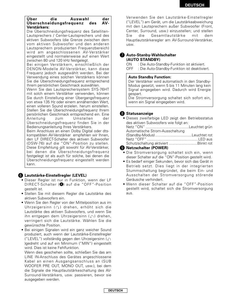 Denon SYS-76HT User Manual | Page 21 / 79