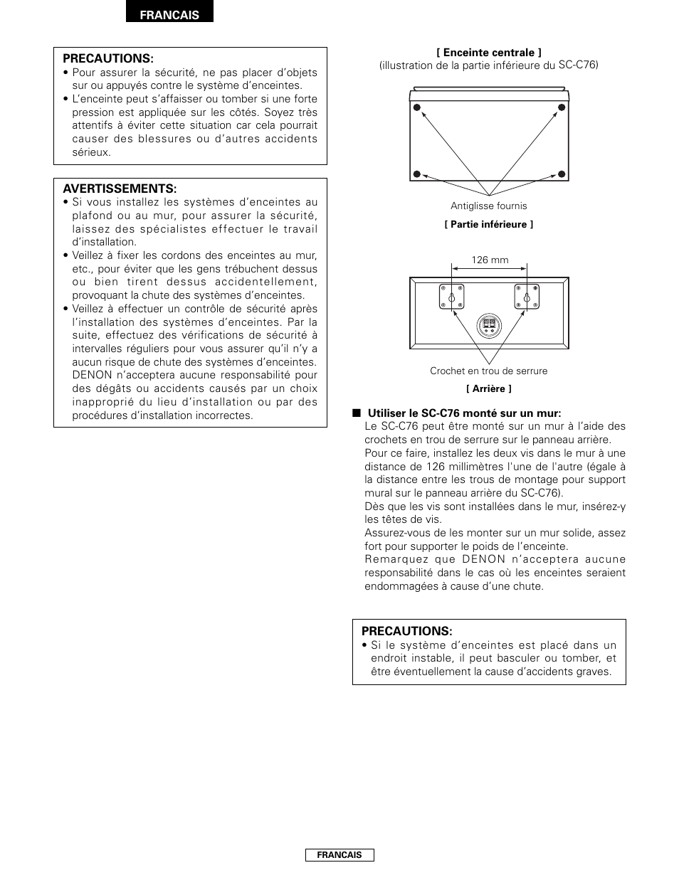 Denon SYS-76HT User Manual | Page 28 / 79