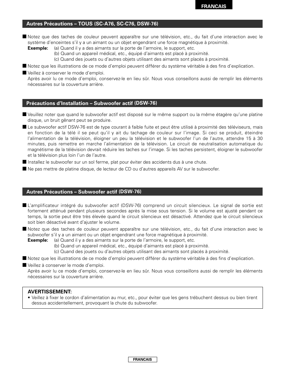Denon SYS-76HT User Manual | Page 29 / 79