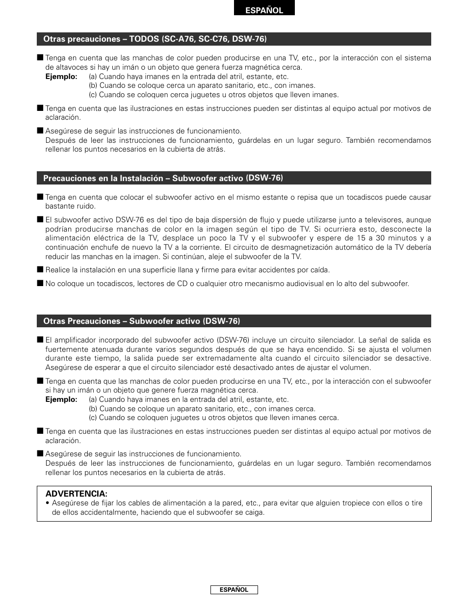 Denon SYS-76HT User Manual | Page 49 / 79