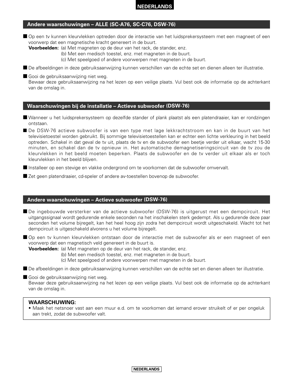 Denon SYS-76HT User Manual | Page 59 / 79