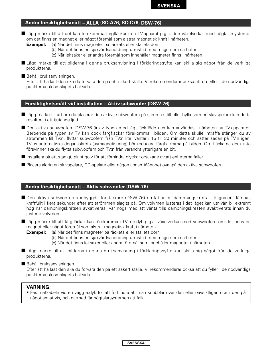 Denon SYS-76HT User Manual | Page 69 / 79