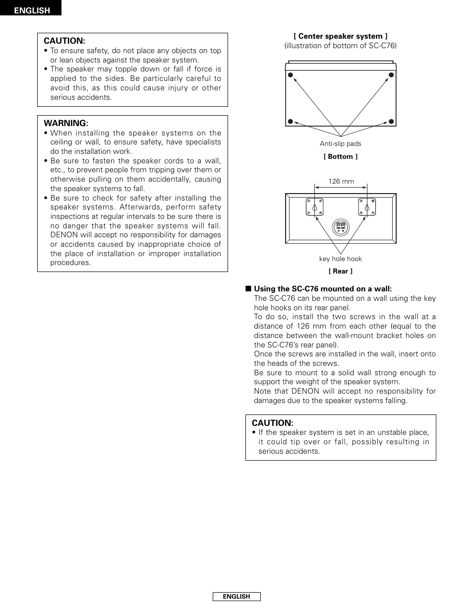 Denon SYS-76HT User Manual | Page 8 / 79