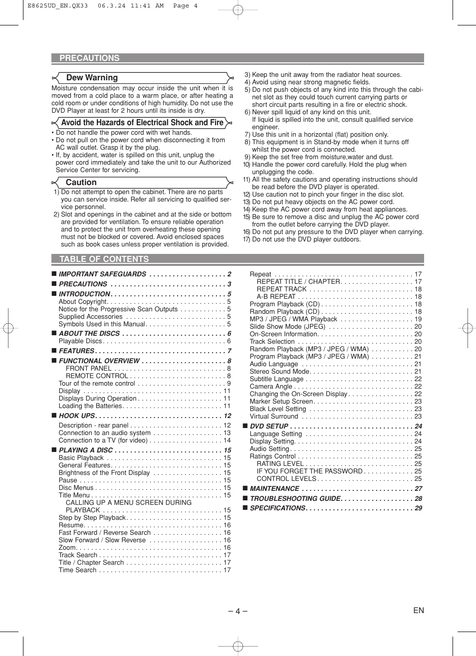 Denon DVM-1835 User Manual | Page 4 / 32