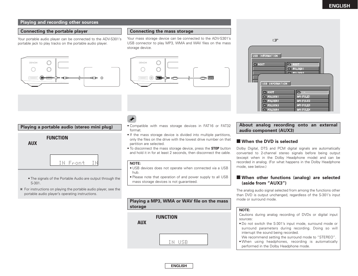 Denon S-301 User Manual | Page 33 / 148