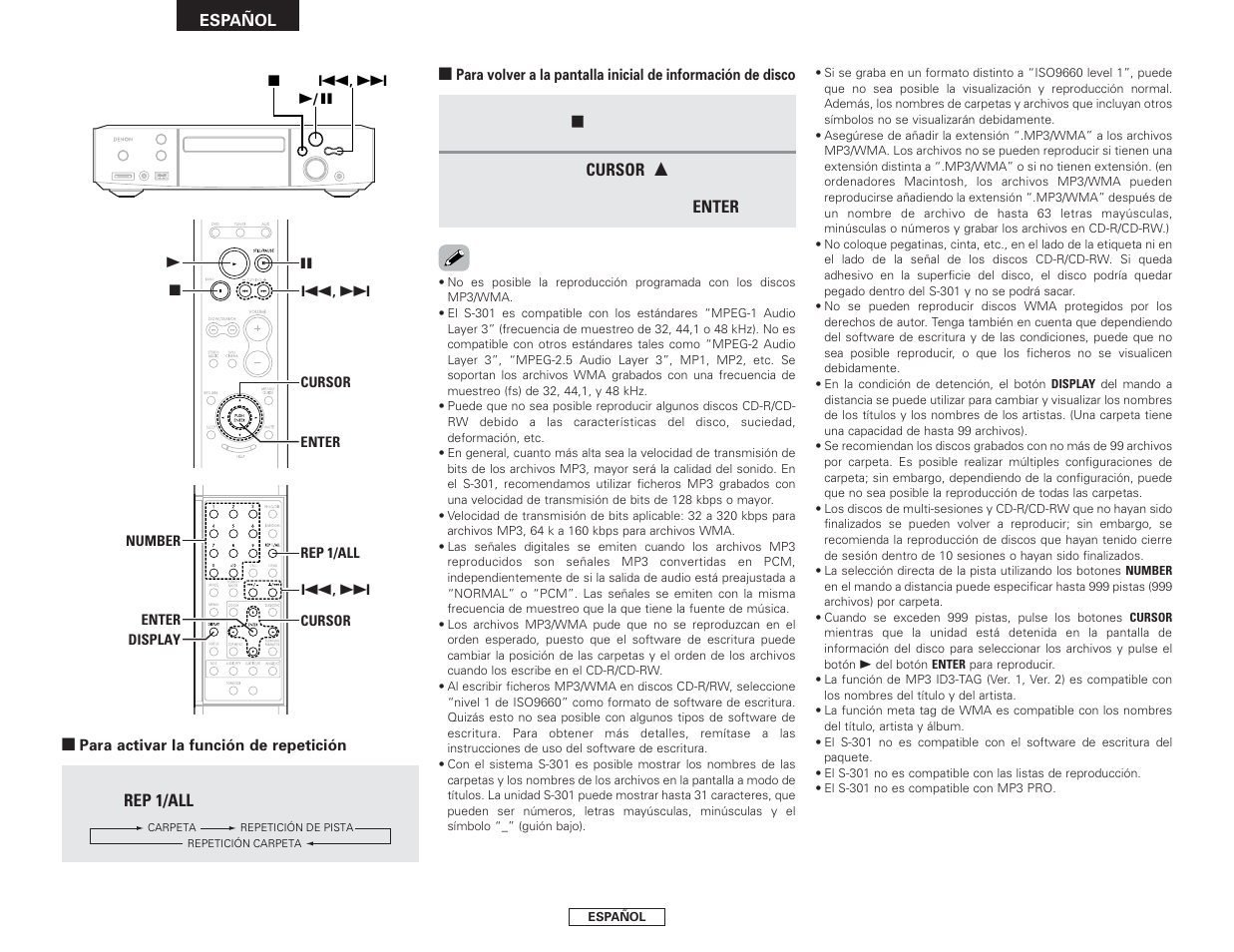 Denon S-301 User Manual | Page 96 / 148