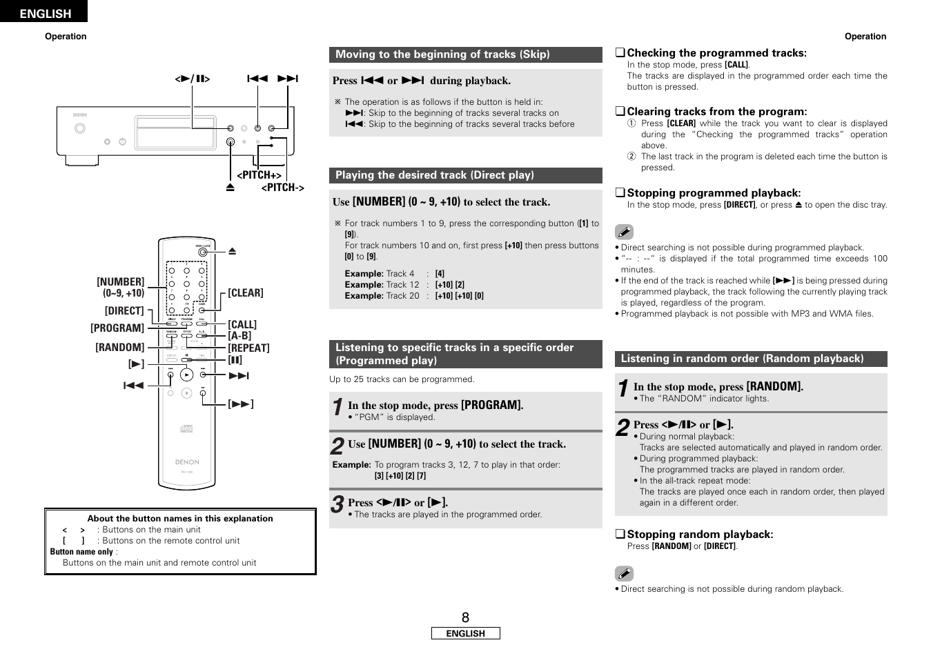 Denon DCD-700AE User Manual | Page 12 / 104