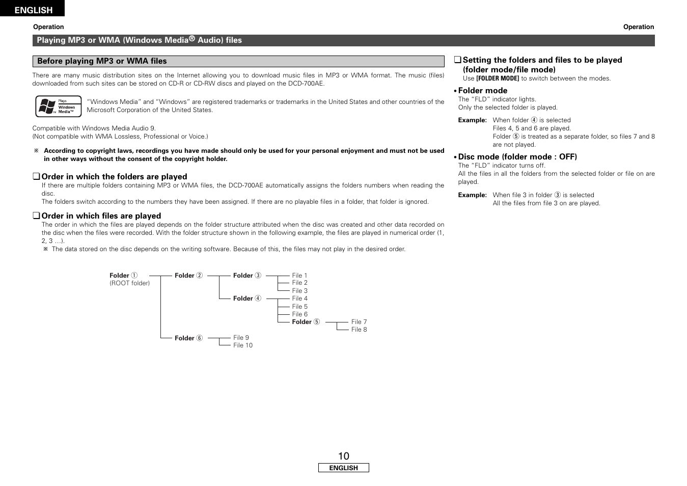 Denon DCD-700AE User Manual | Page 14 / 104