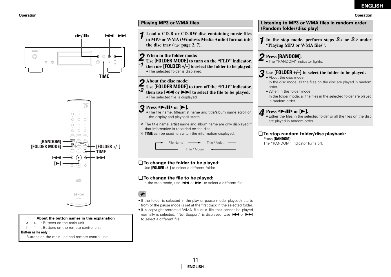 Denon DCD-700AE User Manual | Page 15 / 104