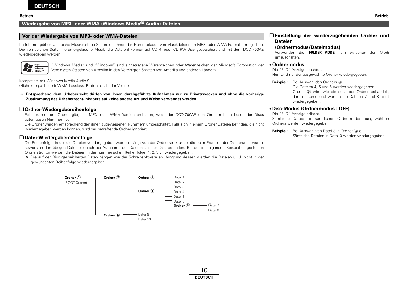 Denon DCD-700AE User Manual | Page 28 / 104
