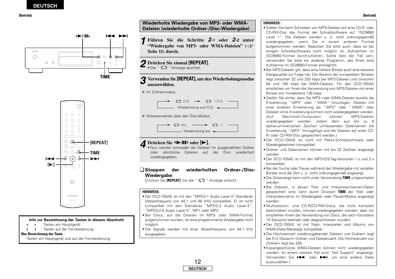 Denon DCD-700AE User Manual | Page 30 / 104