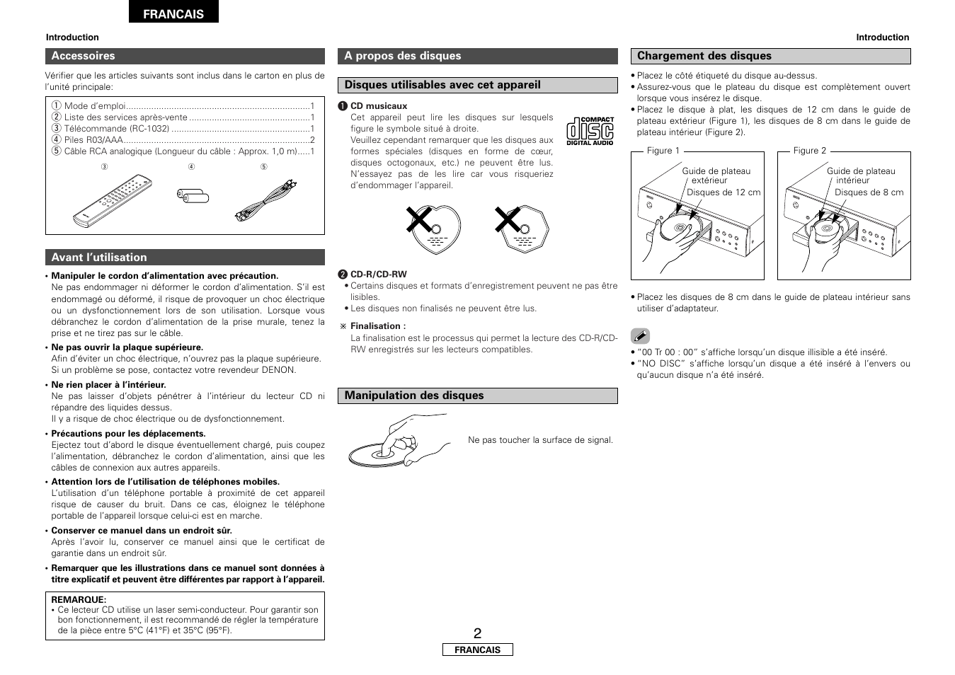 Denon DCD-700AE User Manual | Page 34 / 104