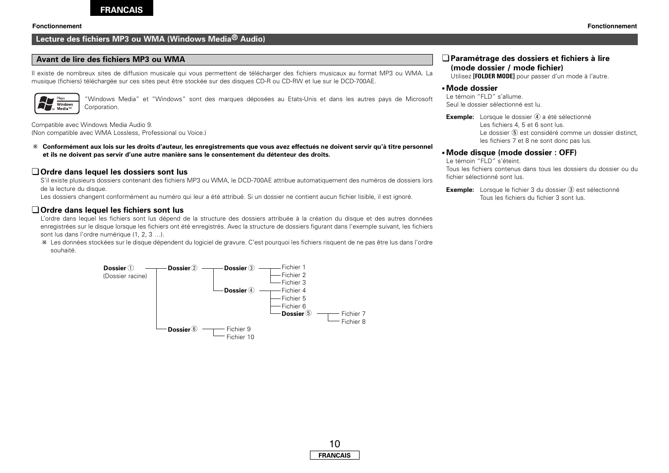 Denon DCD-700AE User Manual | Page 42 / 104