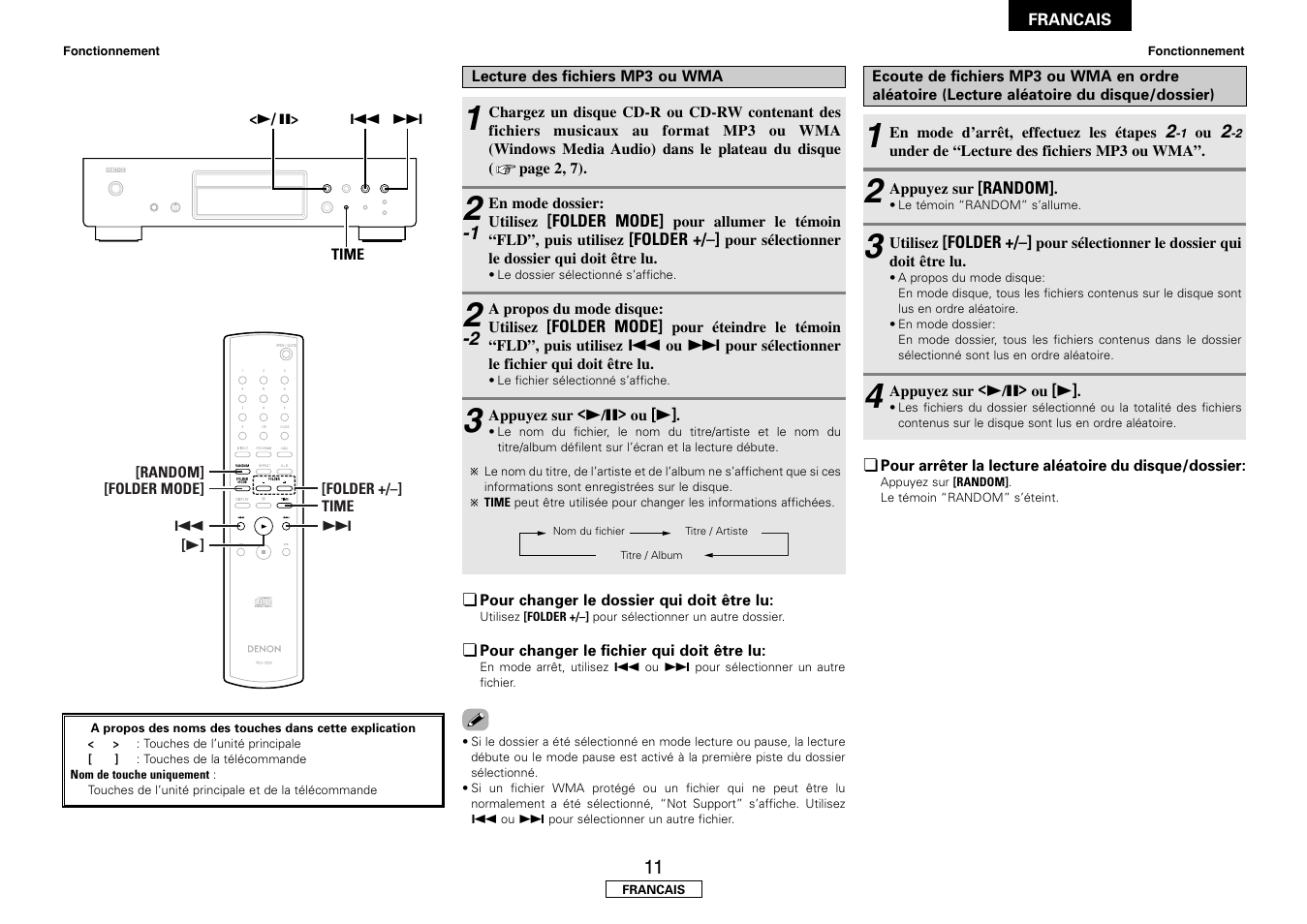 Denon DCD-700AE User Manual | Page 43 / 104