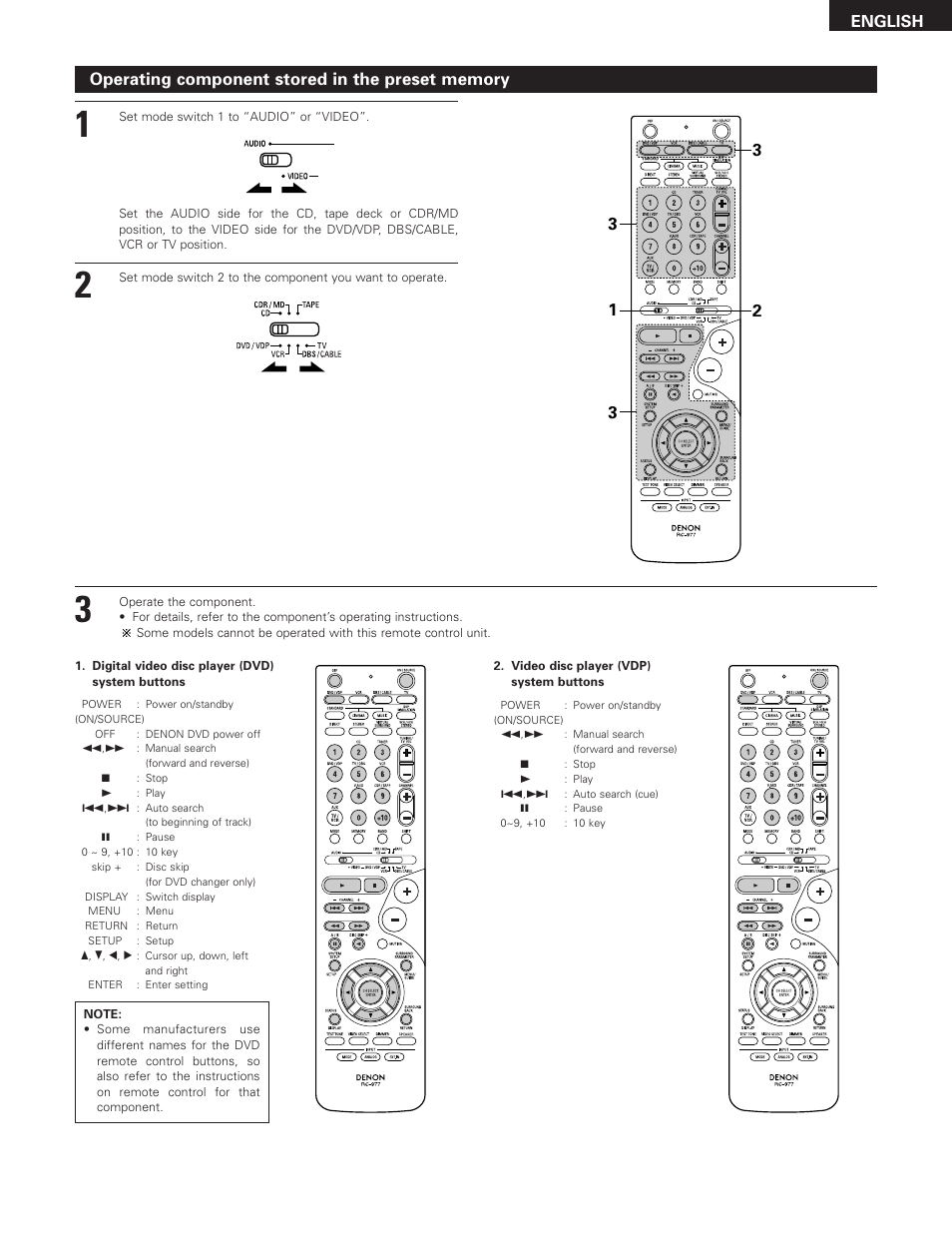 English | Denon 685 User Manual | Page 31 / 75