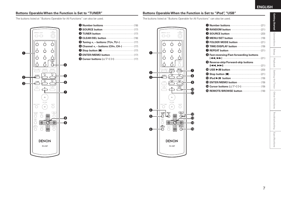Denon RCD-M37 User Manual | Page 11 / 39