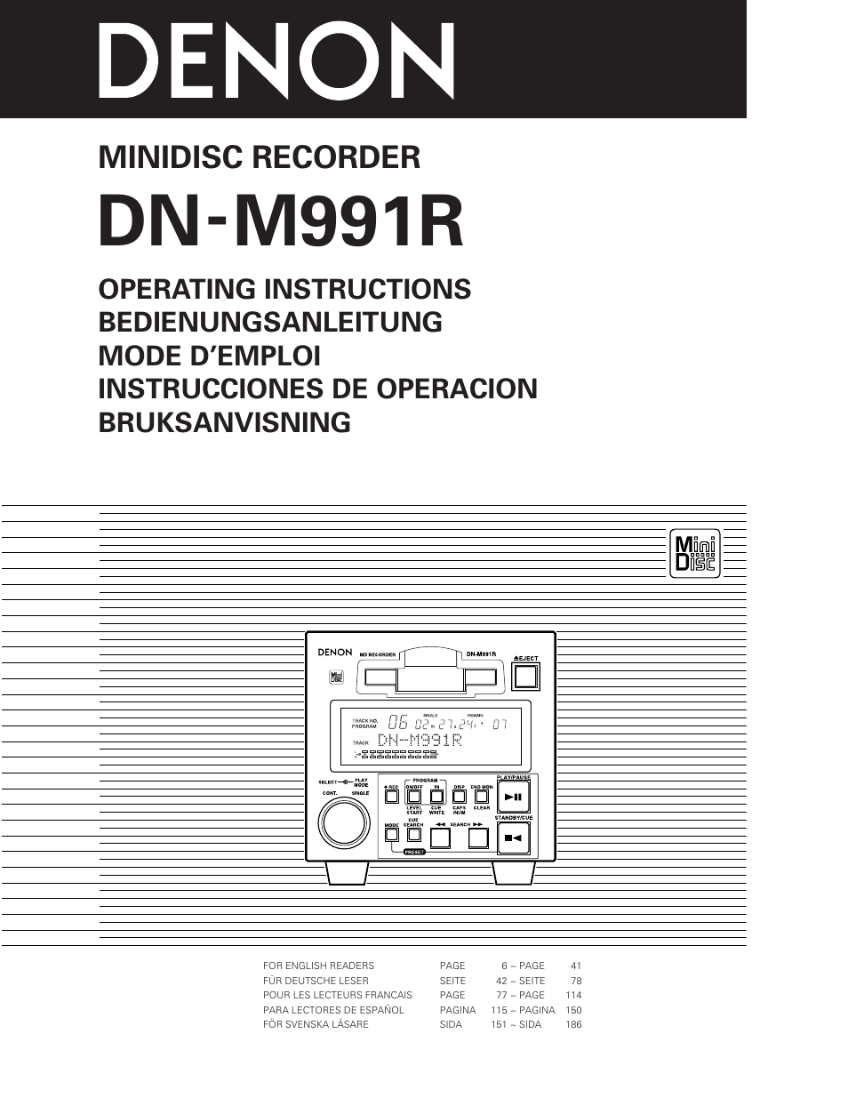 Denon DN-M991R User Manual | 41 pages