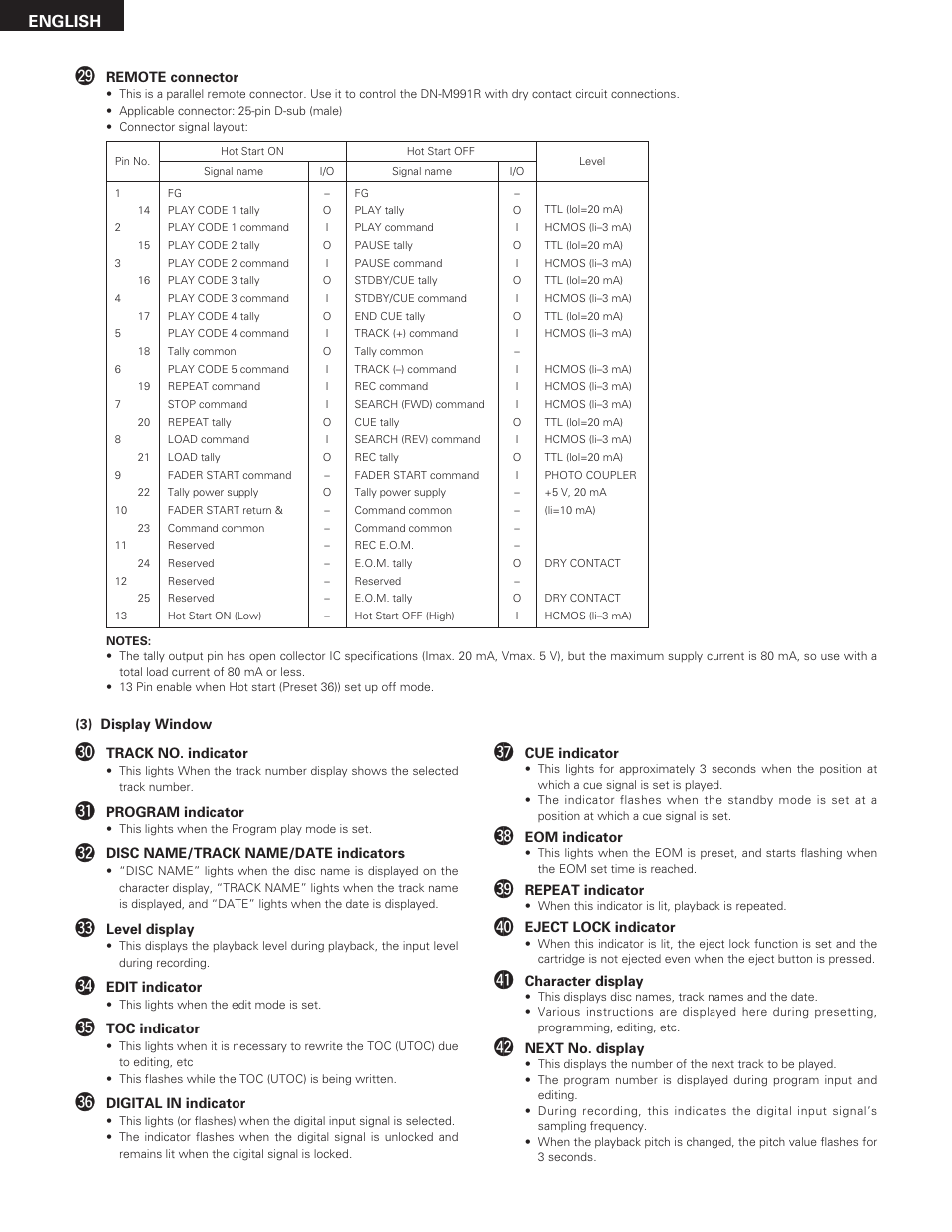 English | Denon DN-M991R User Manual | Page 10 / 41